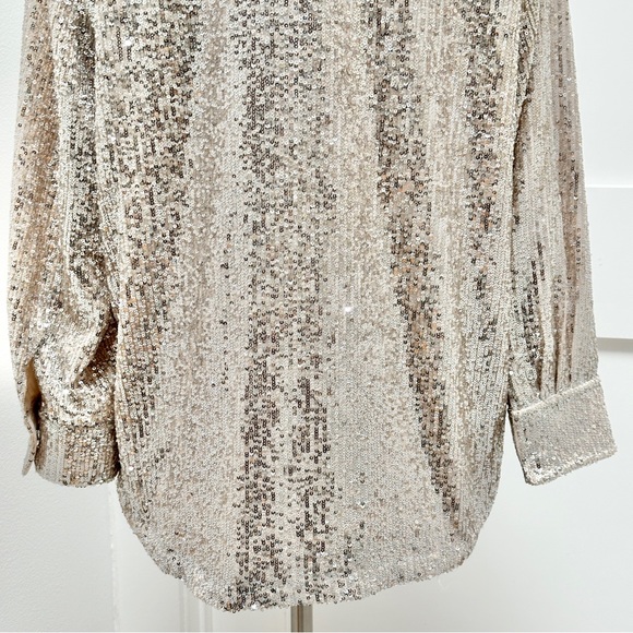BB DAKOTA Shimmer Sequin Shirt Jacket - Picture 10 of 14